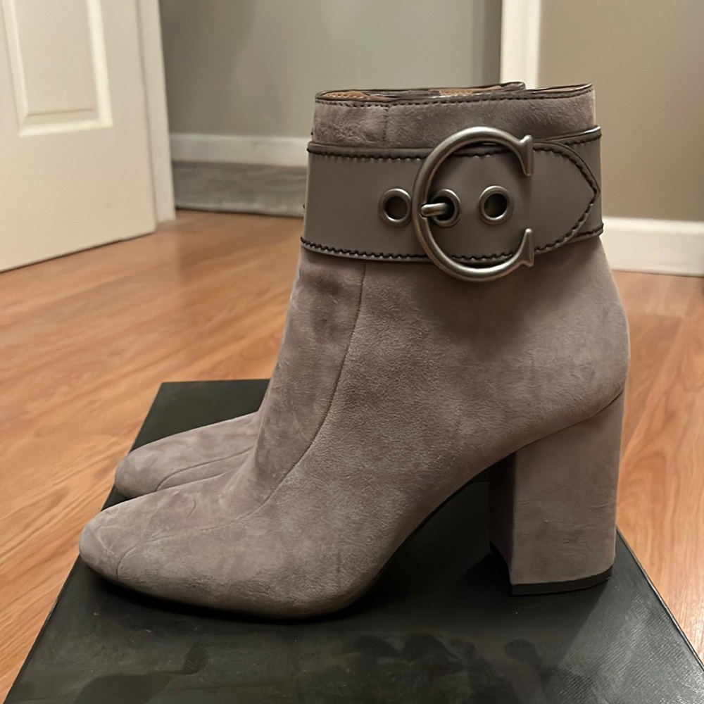 Gray booties
